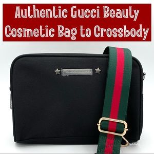 🆕 Gucci Guilty Beauty Cosmetic Case to Crossbody Bag Purse, Black, New Handbag